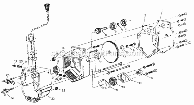 Transmission-Reduction Housing-582-Sn 720000 Diagram and Parts List for 1604 2050598U, 144-582-399, 145-582-399, 142-582-3 Cub Cadet Lawn Tractor